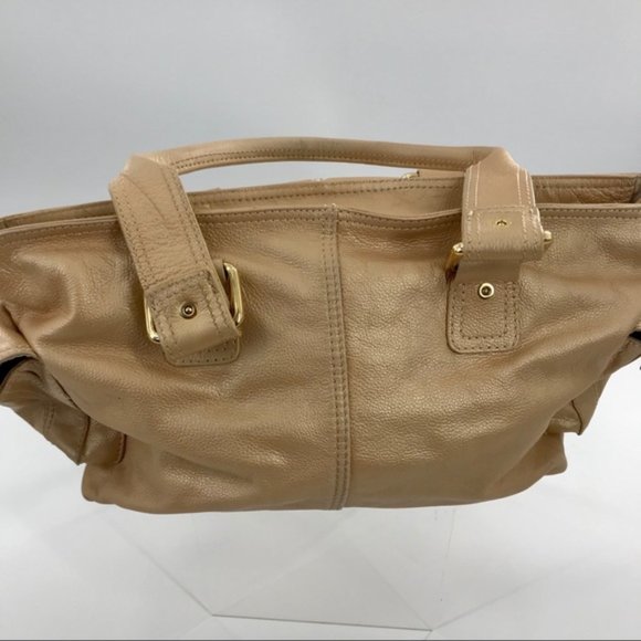 Wilson's Leather Heavy Gold Handbag - Picture 6 of 9